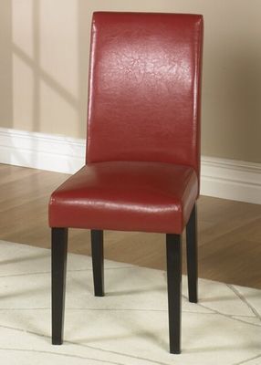 MD-014 Side Chair (Set of 2) in Red Leather - Armen Living - LCMD014SIRE-SET