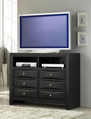 Media Chest - Briana Media Chest in Glossy Black - Coaster - 200706