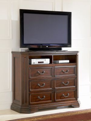 Media Chest - Foxhill Media Chest in Deep Cherry Brown - Coaster - 201586