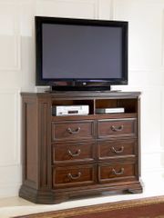 Media Chest - Foxhill Media Chest in Deep Cherry Brown - Coaster - 201586