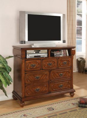 Media Chest - Isabella Media Chest in Oak - Coaster - 200517