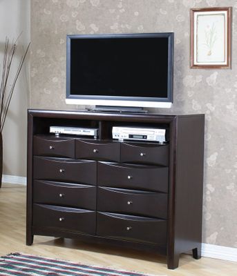Media Chest - Phoenix Media Chest in Rich Deep Cappuccino - Coaster - 200418