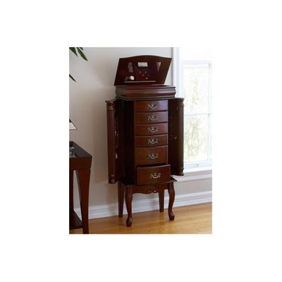 Medium Mahogany Jewelry Armoire - Holly and Martin