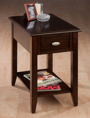 Merlot Rectangular Chairside Table - 1030-7