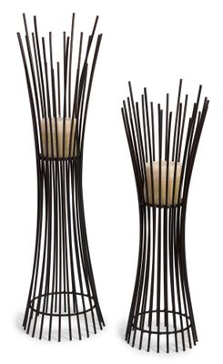 Metal Candleholder Duo (Set of 2) - IMAX - 10657-2