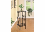 Metal Scroll Plant Stand in Black - 900924