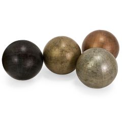 Metallic Finish 5" Globe Spheres (Set of 4) - IMAX - 5550-4
