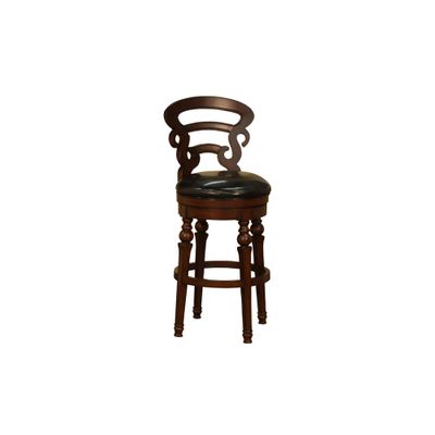 Metropolitan Espresso Leather Bar Stool - American Hertiage - AH-124852ES-L15