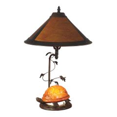 Mica Amber Orange Turtle Table Lamp - Dale Tiffany