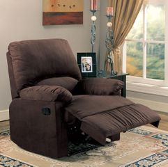 Microfiber Recliner in Chocolate - 600266