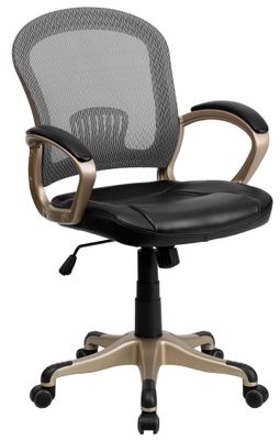 Mid-Back Black & Gray Mesh Office Chair - JQ-5040-GG