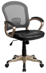 Mid-Back Black & Gray Mesh Office Chair - JQ-5040-GG