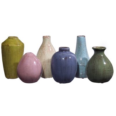 Mini Tuscany Vases (Set of 6) - IMAX - 35004-6
