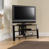 Mirage Panel TV Stand Black / Clear - Sauder Furniture - 412067