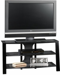 Mirage Panel TV Stand Black / Clear - Sauder Furniture - 412067