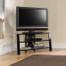 Mirage Panel TV Stand Black / Clear - Sauder Furniture - 412067
