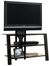 Mirage Panel TV Stand with Mount Black / Clear - Sauder Furniture - 411972