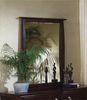 Mirror in Mocha Finish with Solid Wood and Wood Veneers