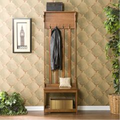Mission Oak Hall Tree Entry Bench - Holly and Martin