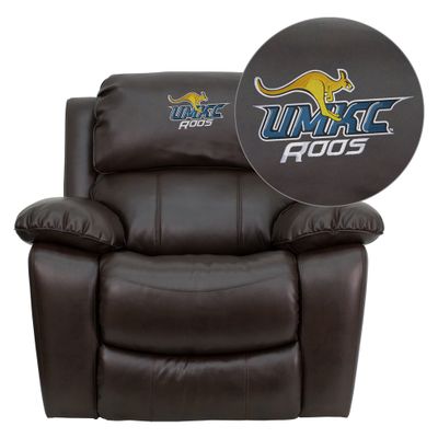 Missouri Kansas City Kangaroo Leather Rocker Recliner - MEN-DA3439-91-BRN-41086-EMB-GG