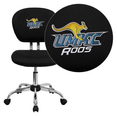 Missouri, Kansas City Kangaroos Embroidered Black Mesh Task Chair - H-2376-F-BK-41086-EMB-GG