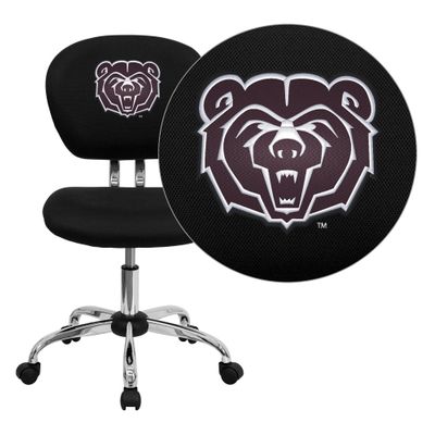 Missouri State University Bears Embroidered Black Mesh Task Chair - H-2376-F-BK-40009-EMB-GG