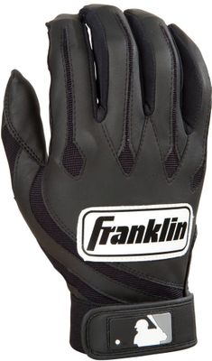 MLB Youth Series Black Youth Batting Glove Pair - Franklin Sports
