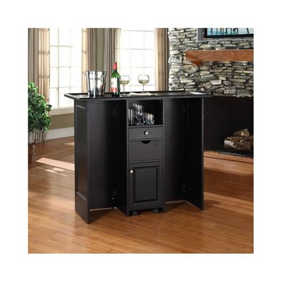 Mobile Folding Bar in Black - CROSLEY-CF4003-BK