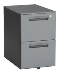 Mobile Pedestal with 2 Drawers 15.5" X 23" - Gray - OFM - 66200