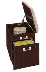 Mobile Pedestal with Cushion - Quantum Harvest Cherry Collection - Bush Office Furniture - QT211FCS