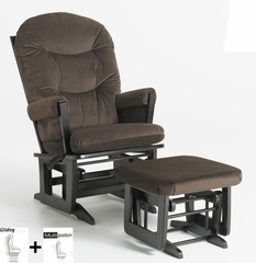 Modern Multiposition Glider and Ottoman Combo - Dutailier - C01-84A