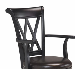 Traditional Swivel Bar Stool in Black - Home Styles - 5008-88