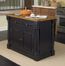 Monarch Kitchen Island in Black / Oak - Home Styles - 5008-94