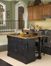 Monarch Kitchen Island with Granite Top and Two Bar Stools in Black / Oak - Home Styles - 5009-948