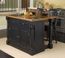 Monarch Kitchen Island with Granite Top in Black / Oak - Home Styles - 5009-94