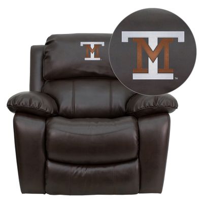 Montana Tech of the University of Montana Orediggers Brown Leather Recliner - MEN-DA3439-91-BRN-41055-EMB-GG