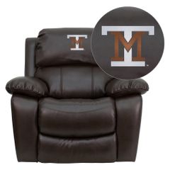 Montana Tech of the University of Montana Orediggers Brown Leather Recliner - MEN-DA3439-91-BRN-41055-EMB-GG
