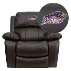Montevallo Falcons Leather Rocker Recliner - MEN-DA3439-91-BRN-41087-EMB-GG