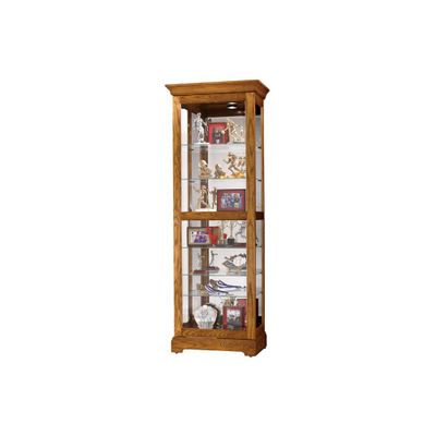 Moorland Display Cabinet in Legacy Oak - Howard Miller