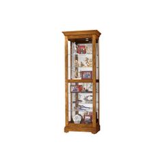 Moorland Display Cabinet in Legacy Oak - Howard Miller