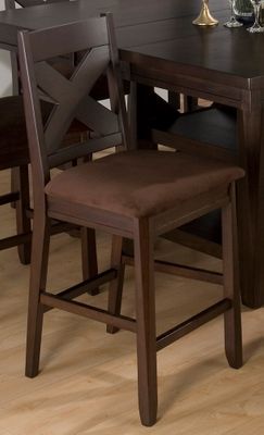 Morgan Espresso X Back Stool w/ Microfiber Seat - Set of 2 - 453-BS451KD