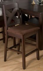 Morgan Espresso X Back Stool w/ Microfiber Seat - Set of 2 - 453-BS451KD