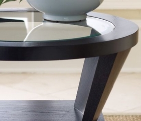 Morgan Round Glass End Table - Abbyson Living - FR7010-0230
