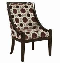Mulberry and Grey High Back Accent Chair, 20-1/2" Seat Height - Powell Furniture - 502-822