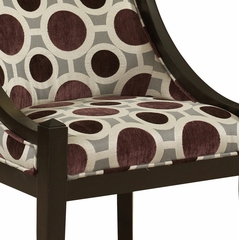 Mulberry and Grey High Back Accent Chair, 20-1/2" Seat Height - Powell Furniture - 502-822