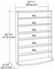 Multimedia Storage Tower Cinnamon Cherry - Sauder Furniture - 409110