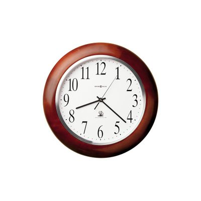 Murrow Radio Controlled Wall Clock in Cherry - Howard Miller