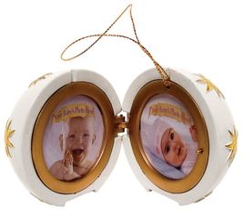 Musical Photo Frame Ornaments in White - Crosley - BK336