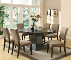 Myrtle Dining Table in Coffee and 6 Side Chairs - 103571