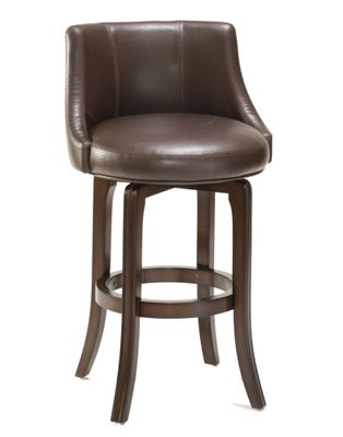 Napa Valley Swivel Counter Stool in Brown Leather - Hillsdale Furniture - 4294-827